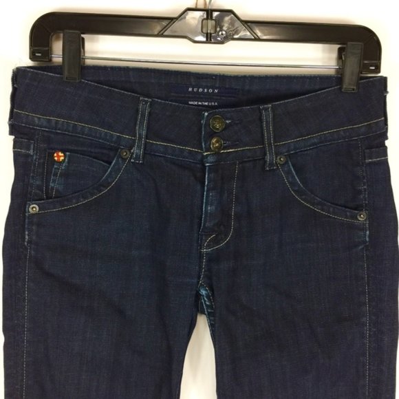 Hudson Jeans 26 Dark Wash Low Rise Signature Boot - Picture 3 of 8